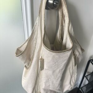 Banana Republic Linen Blend Oversized Handbag